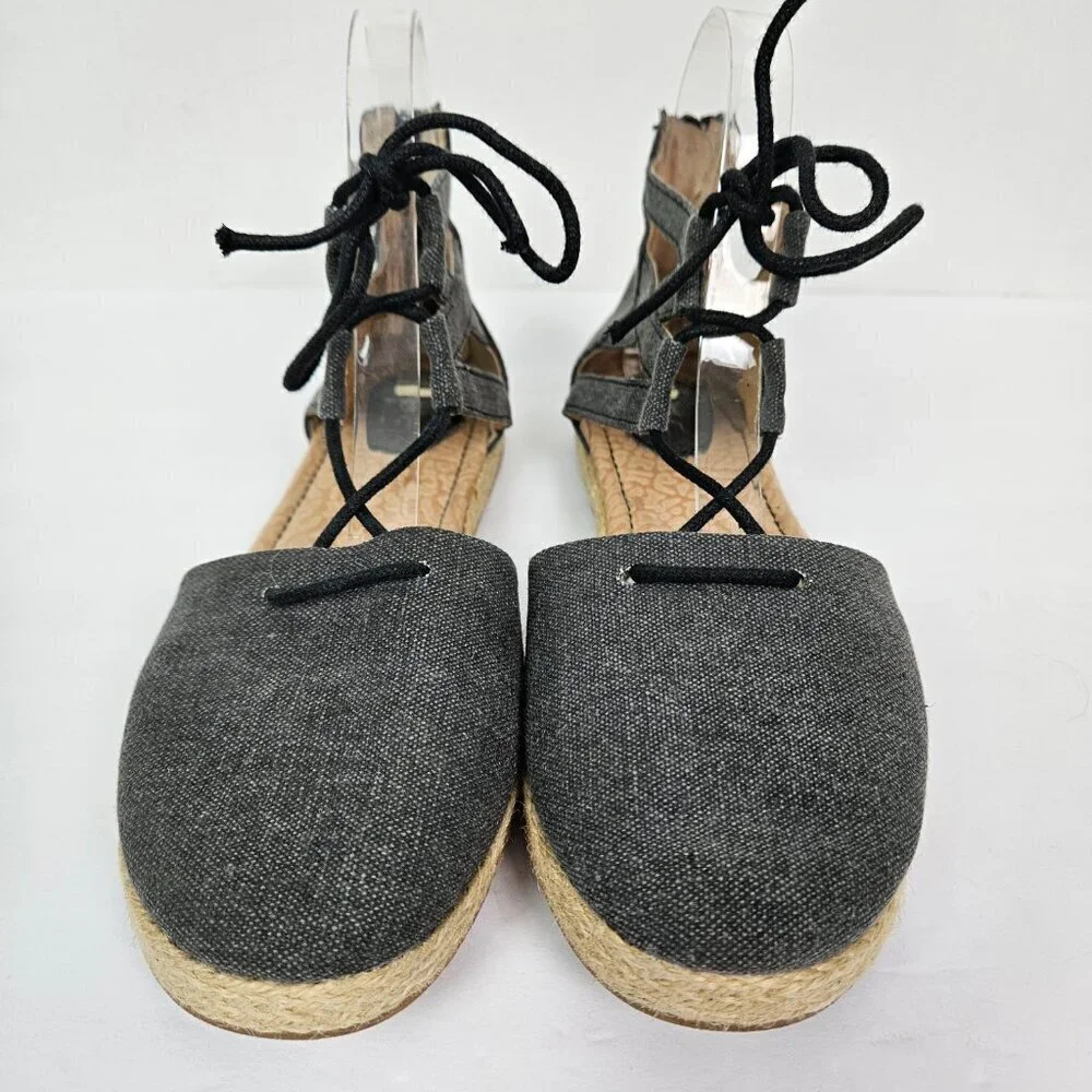 BOC Born Concept Lucy Gray Lace Up Tie Gladiator Espadrille Flat 8
